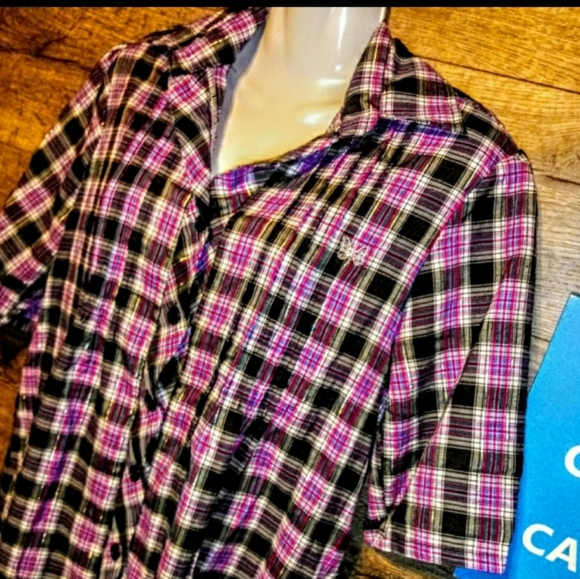 Miss Famous Mini Dress Size Large Purple Plaid - Picture 5 of 11